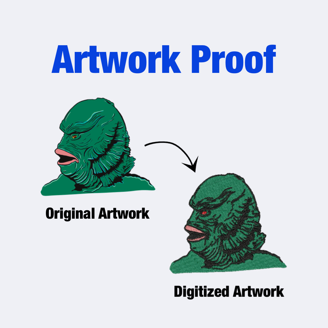 Original Vs Digitized file for machine Embroidery.